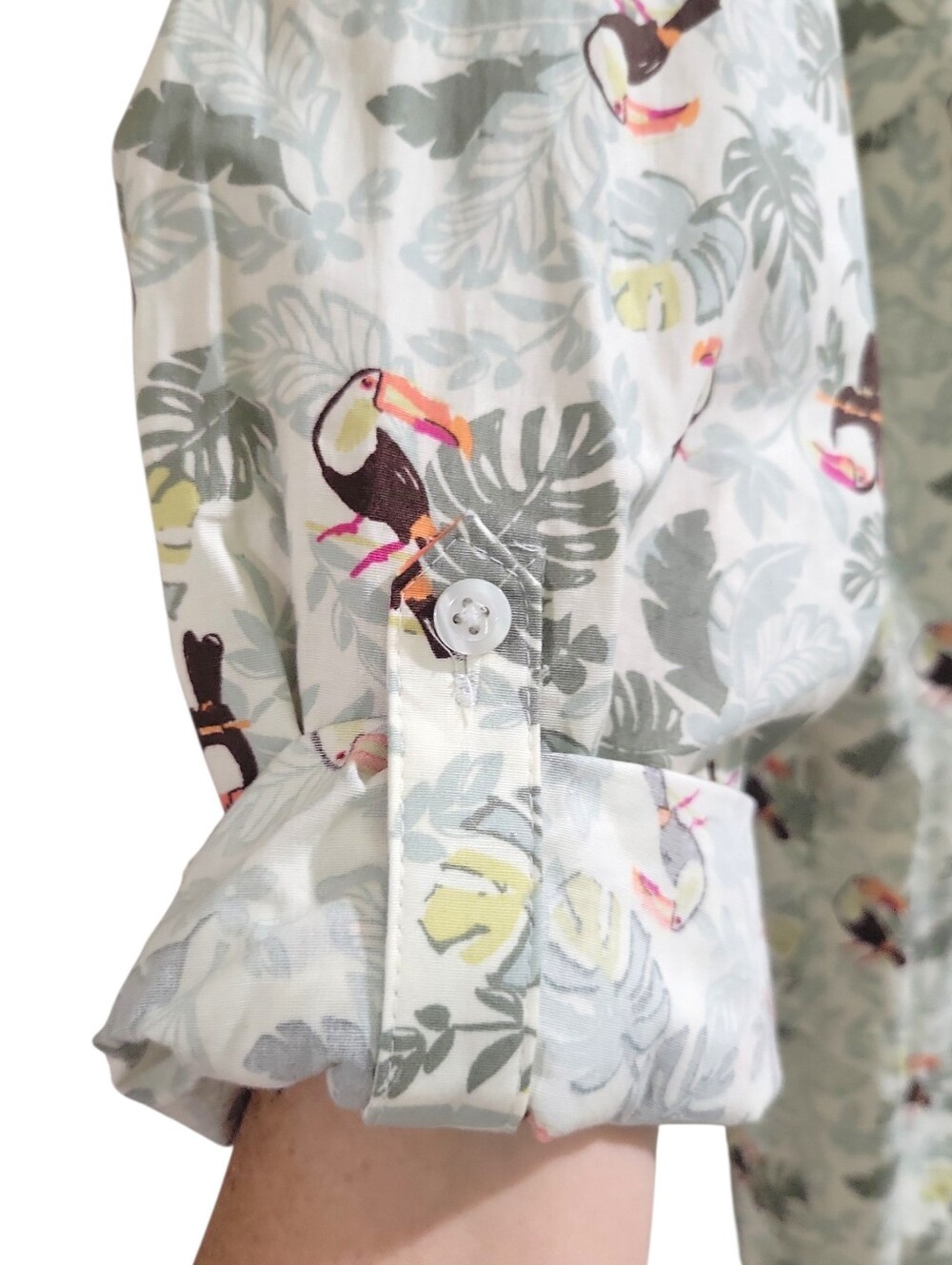Croft & Barrow Tropical Toucan Cotton Button Down Casual Shirt Size 2X NWT - Picture 6 of 16